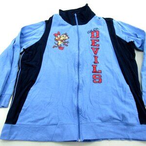 Looney Tunes Zipper Track Jacket Womens Size 22/24 W Taz All City Devils Cotton